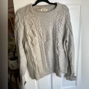 Men’s wool Madewell fisherman sweater